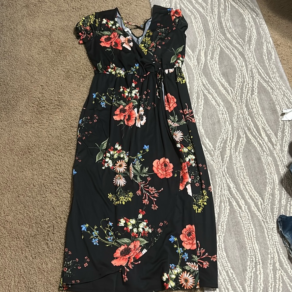 Maurices faux wrap dress size 1